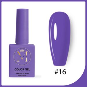 Vernis Semi-Permanent Ongles #16 Violet Intense 15ml – Couleur et Tenue Professionnelle