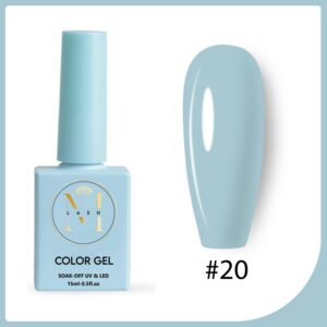 Vernis Semi-Permanent Ongles #20 Bleu Ciel 15ml – Couleur et Tenue Professionnelle