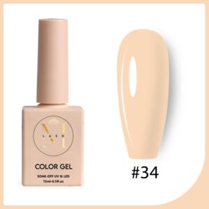 Vernis Semi-Permanent Ongles #34 Beige Sable 15ml – Couleur et Tenue Professionnelle