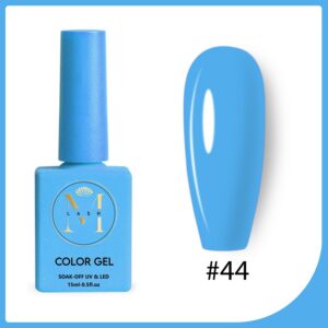 Vernis Semi-Permanent Ongles #44 Bleu Turquoise 15ml – Couleur et Tenue Professionnelle