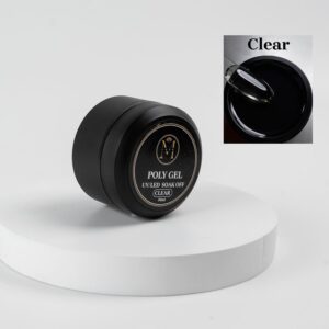 WOO003217þPoly Gel UV LED 50ml -CLEAR– Extension Ongles Rapide Professionnel Haute Résistance