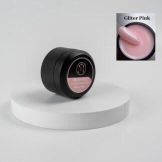 WOO003218þPoly Gel UV LED 50ml –ROSE GLITTER- Extension Ongles Rapide Professionnel Haute Résistance