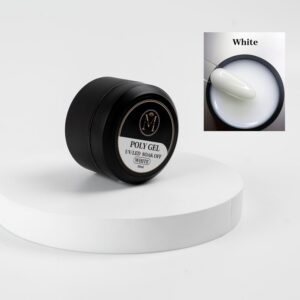 WOO003219þPoly Gel UV LED 50ml –BLANC- Extension Ongles Rapide Professionnel Haute Résistance