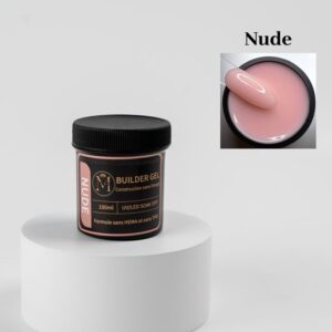 WOO003225þBuilder Gel UV LED 100ml –ROSE NUDE- Auto-égalisant – Haute Tenue